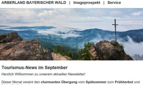 Gastgeber-Newsletter. Foto: Kreisentwicklung Landkreis Regen / Tourismus- & Freizeitförderung